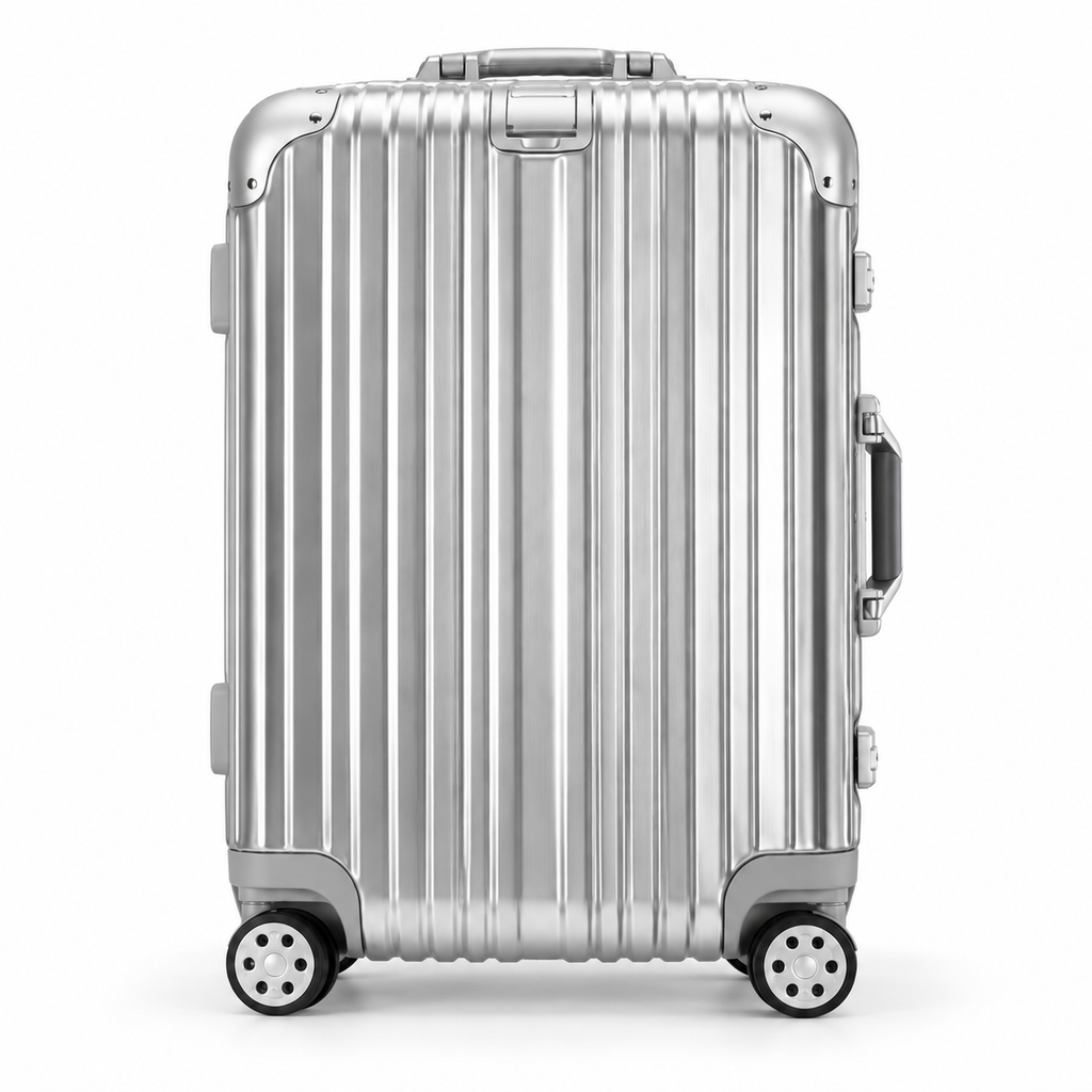 Valise cabine Chroma argent, vue de face