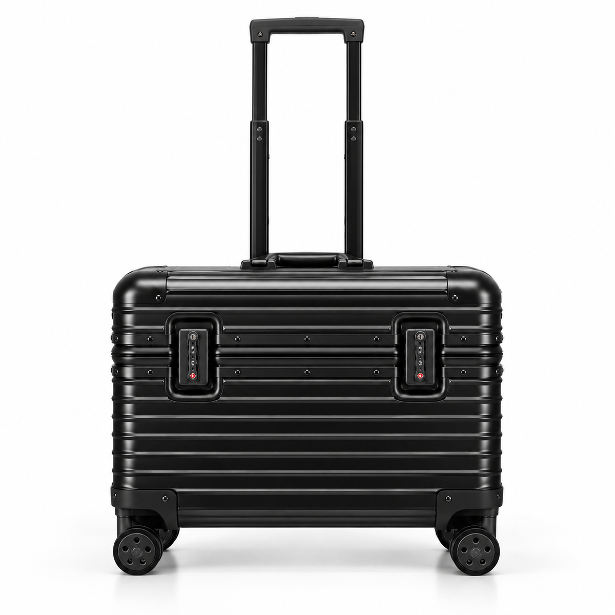 Valise pilote Business noir, vue de face